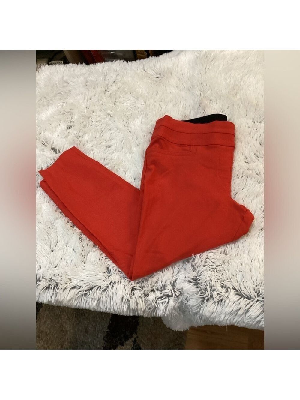 Maurice’s pulmon textured cropped ankle pant reddish orange Woman’s XL